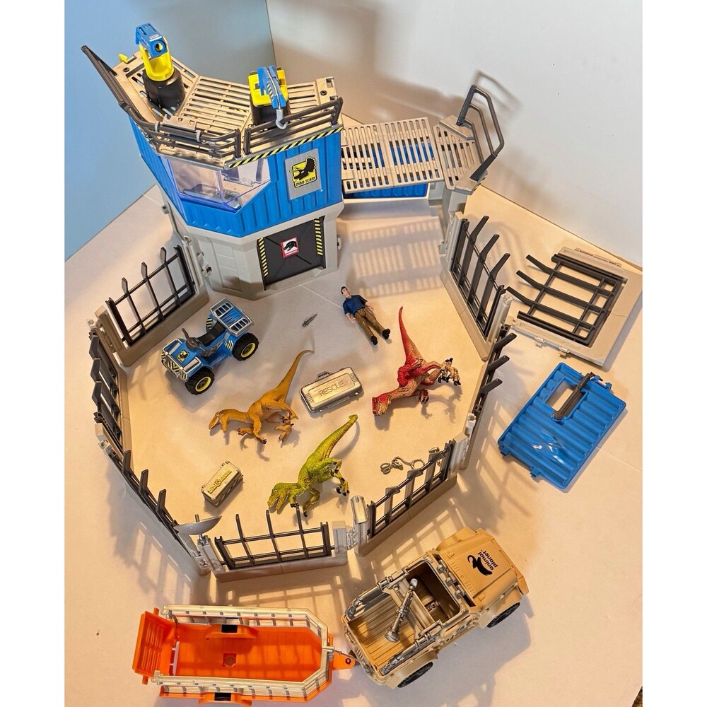 SCHLEICH DINOSAUR Large Dino Research Station INCOMPLETE (Bx X)